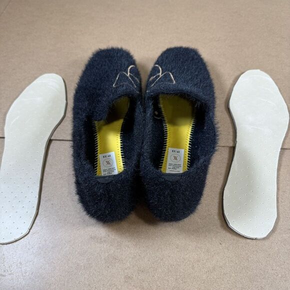 VIVAIA Samantha Square Toe Faux Mink Knit Loafers Womens 9.5 Black Dog Slip On - Picture 12 of 13